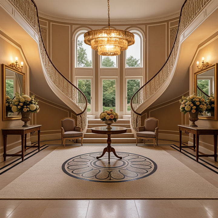 Lumen 9-Light 32"W Polished Brass Modern Tired Chandelier with Hand-Blown Amber Glass for Dining Room or Living Room #19239