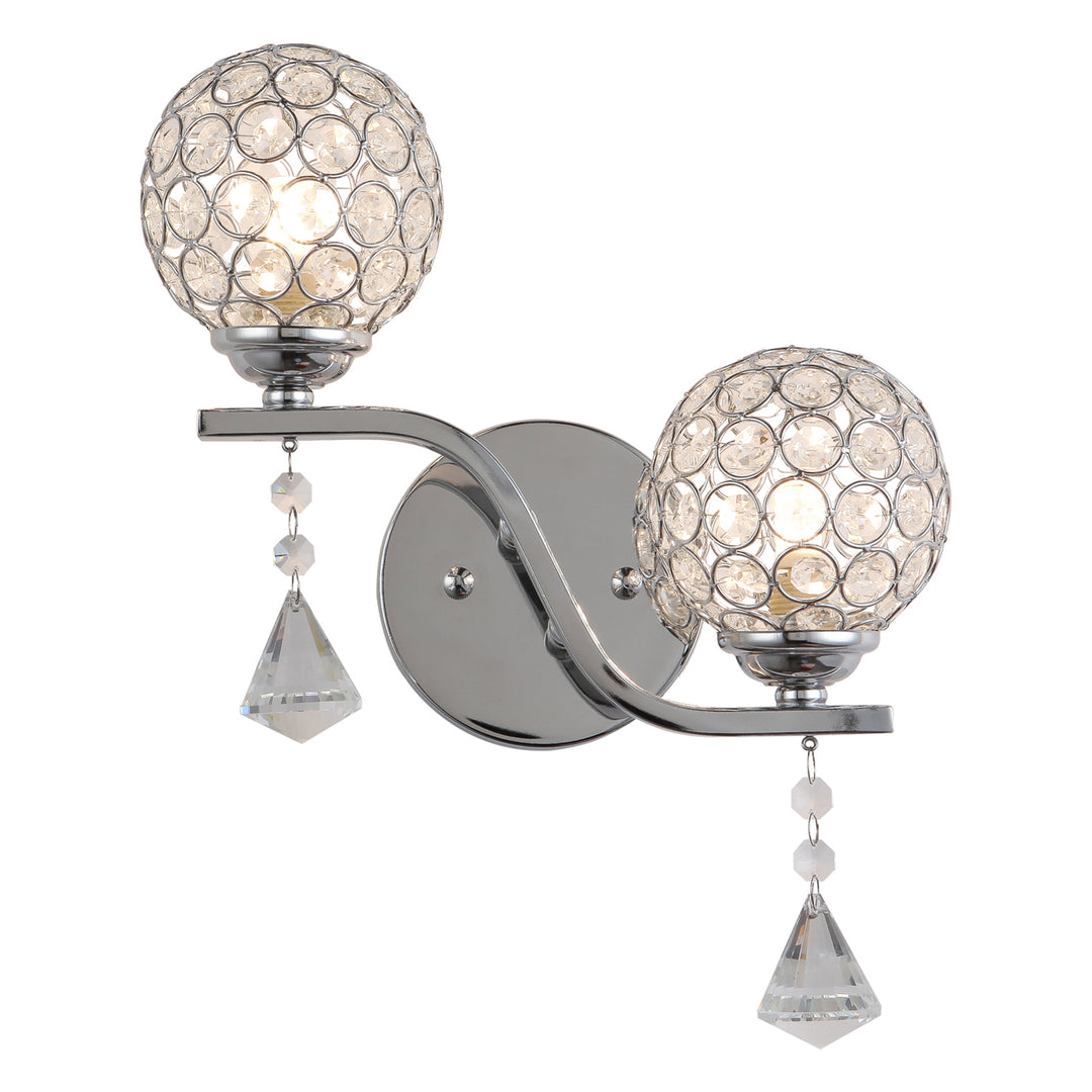 Maxax 2 - Light Dimmable Chrome Armed Sconce (Set of 2) #MX19083-2CH-W