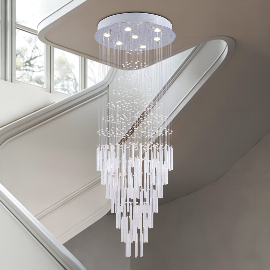 Maxax Luxury Modern Prizm Raindrop Crystal Chandelier #MX16006-C