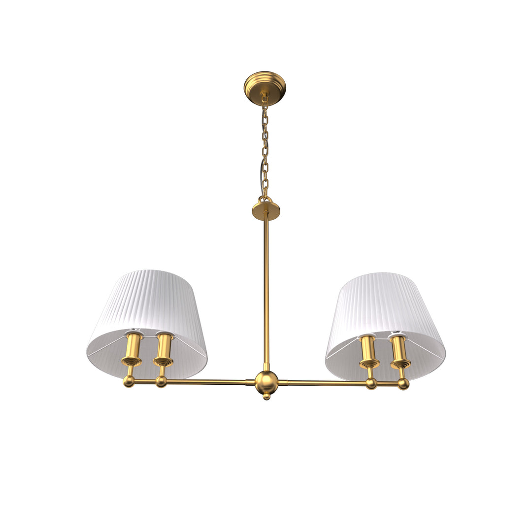 4-Light Dimmable Classic And Traditional Shaded Liner Pendant #19227