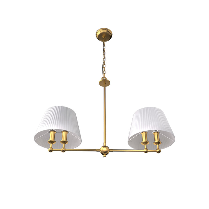 4-Light Dimmable Classic And Traditional Shaded Liner Pendant #19227