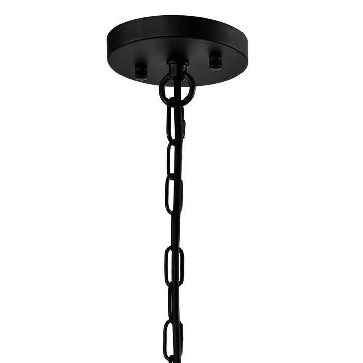 Maxax 4- Light Single Black Pendant Wrought Iron