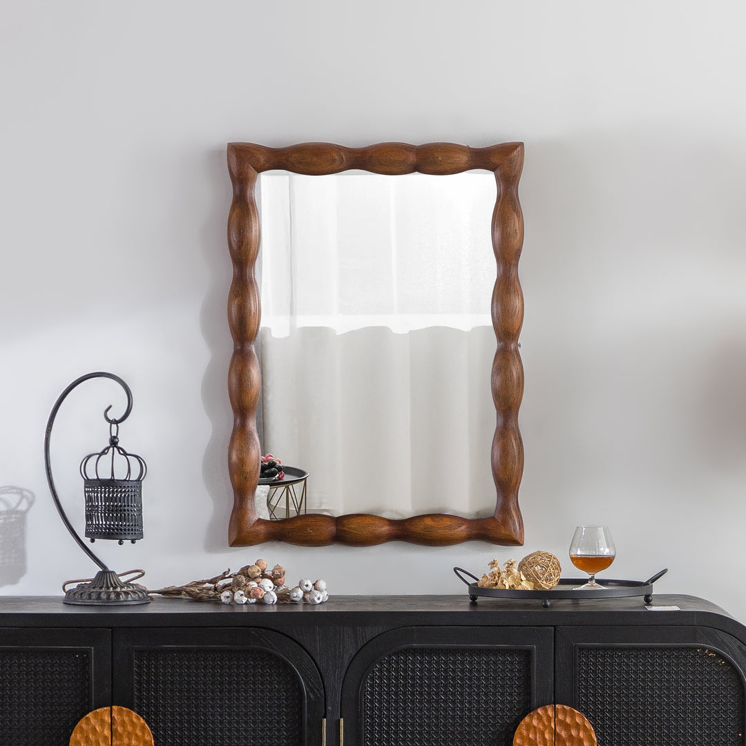 Opulence Solid Wood Rectangle Flat Wall Mirror #25032