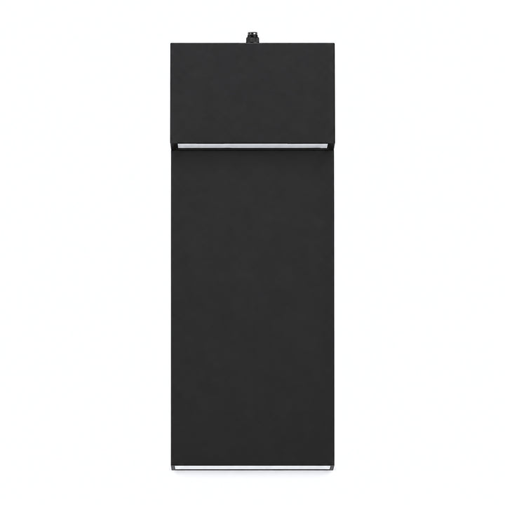 15.1" Modern LED Outdoor Wall Sconce, Dimmable 3000K, Dusk-to-Dawn Sensor, Travertine Stone &amp; Frosted Glass 