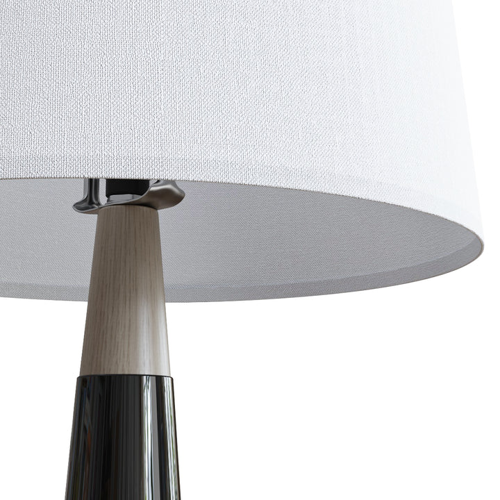 26'' Modern Minimalist Ceramic And Solid Wood Table Lamp with USB Ports #T223