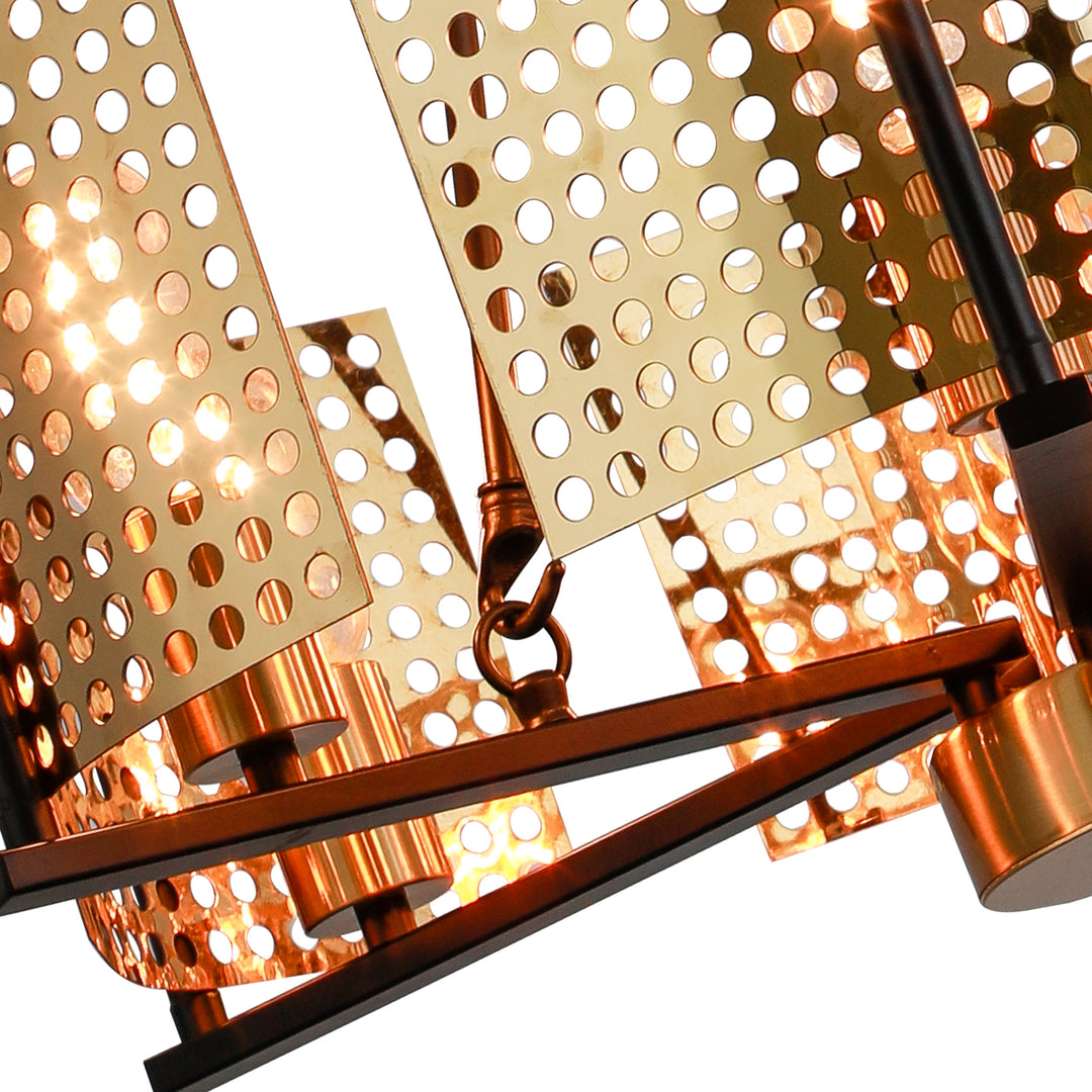 Zaza Designs 6 - Light Candle Style&Unique / Statement Drum Chandelier #MX19127