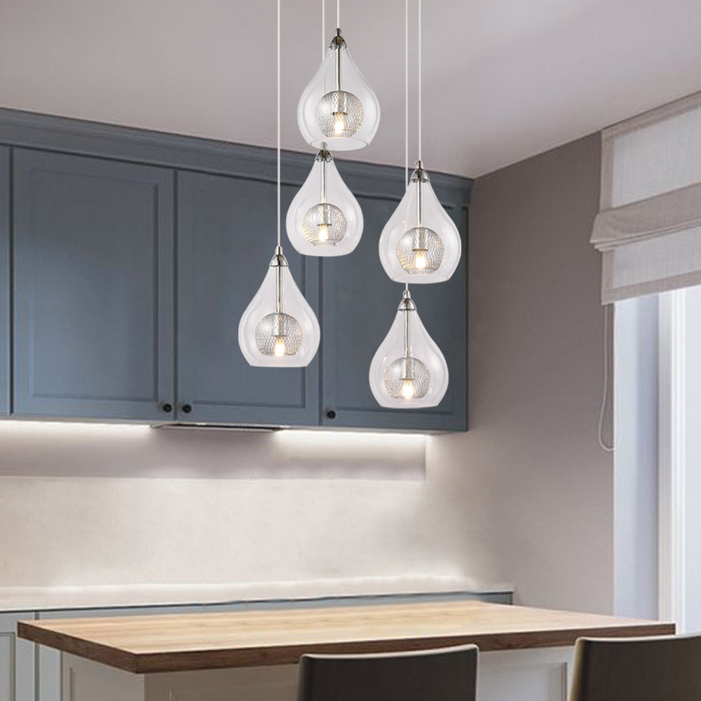 Maxax 5 - Light Glass Cluster Pendant Lighting fixture #MX208P