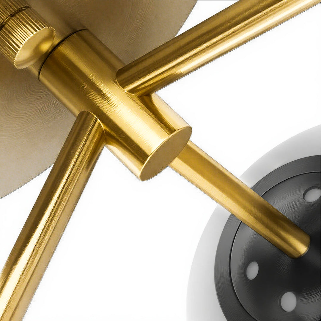 Maxax 3 Globe Ceiling Light 17 Inch Mid Century Modern Semi Flush Mount Ceiling Light Fixture for Bedroom,Living Room,Dinning Room, Foyer, Hallway #19228