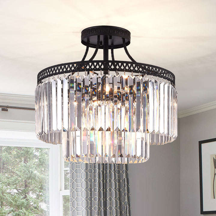 Maxax Luxury Modern Crystal Chandelier (Flush)#MX155202