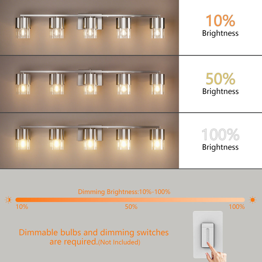 Lumin 3-light Dimmable Vanity Light With Scalloped Metal Shade