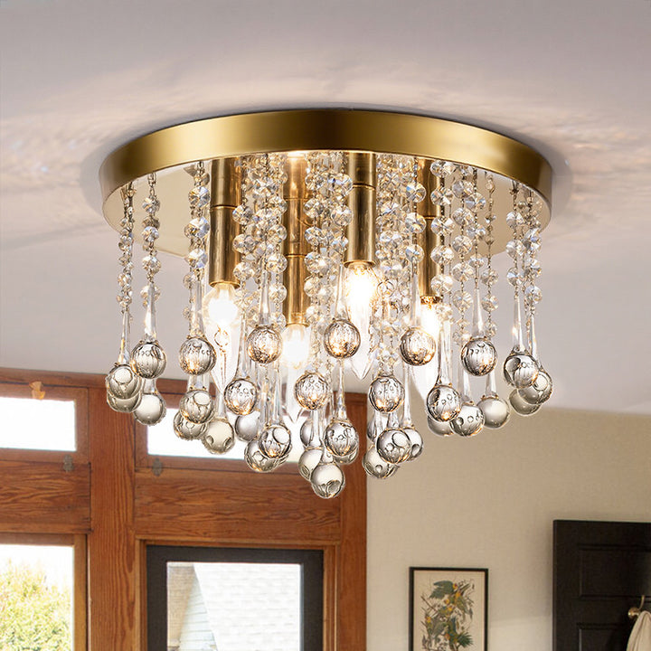 Maxax 4 - Light 11.8in Crystal Pendant Ceiling Lamp #MX19067