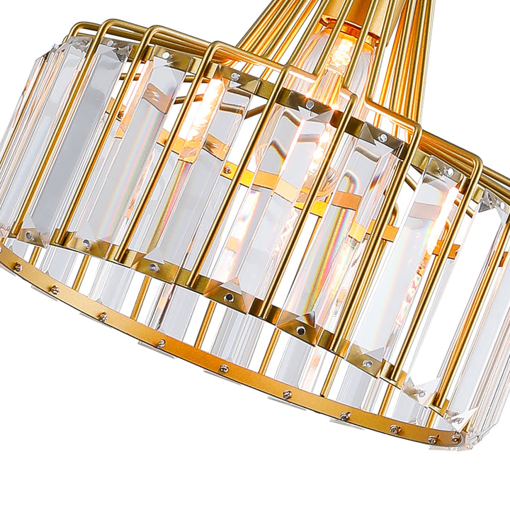 Maxax 1 - Light Single Drum Pendant with Crystal Accents #MX19128