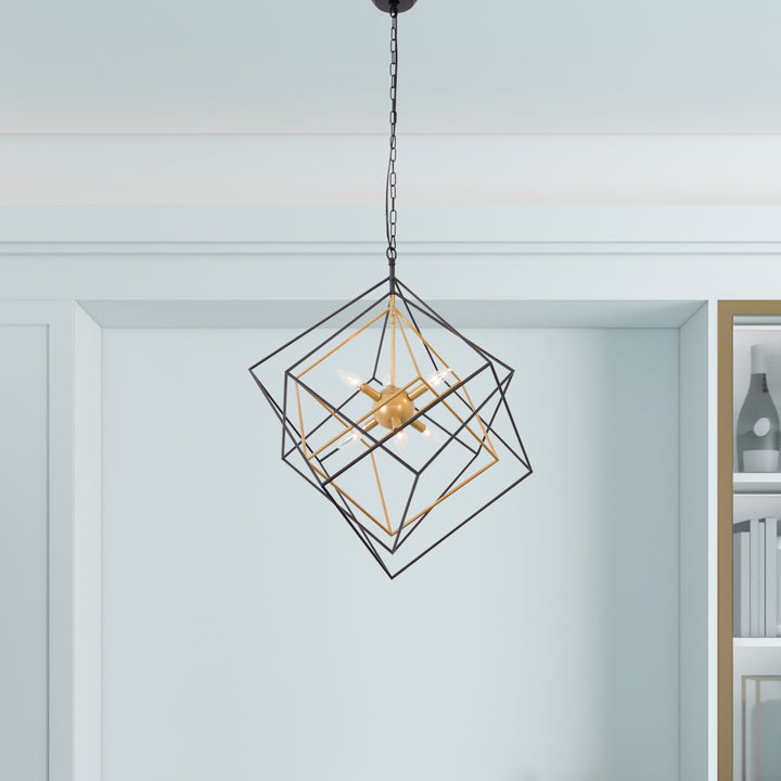 Maxax 6 Lamp - Unique Geometric Modern and Contemporary Pendant #19163-6ANB