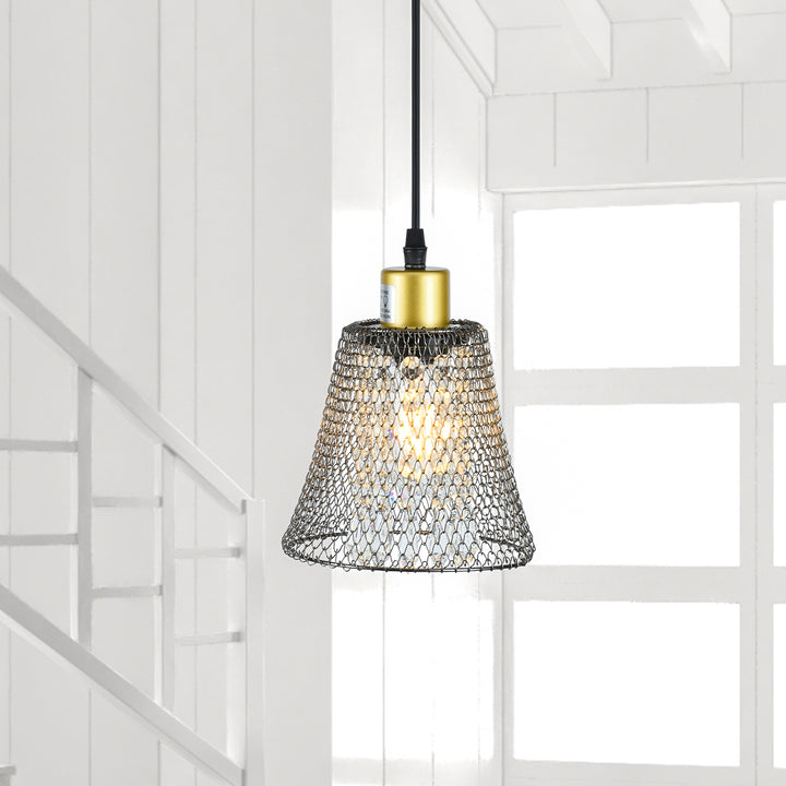 Maxax 1 - Light Single Cone Pendant with Accents #MX5008-P1BK