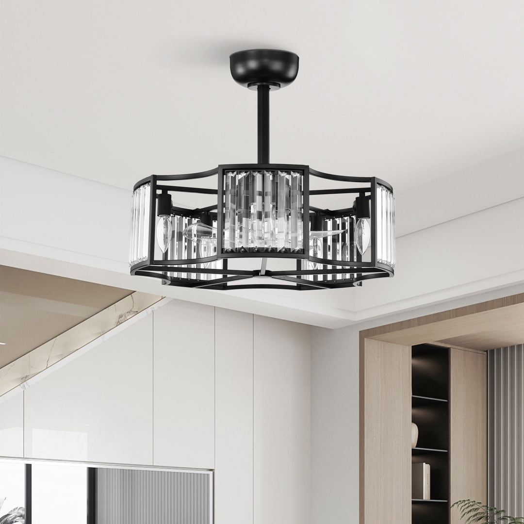 21.7'' Crystal Ceiling Fan with Remote Control #26006