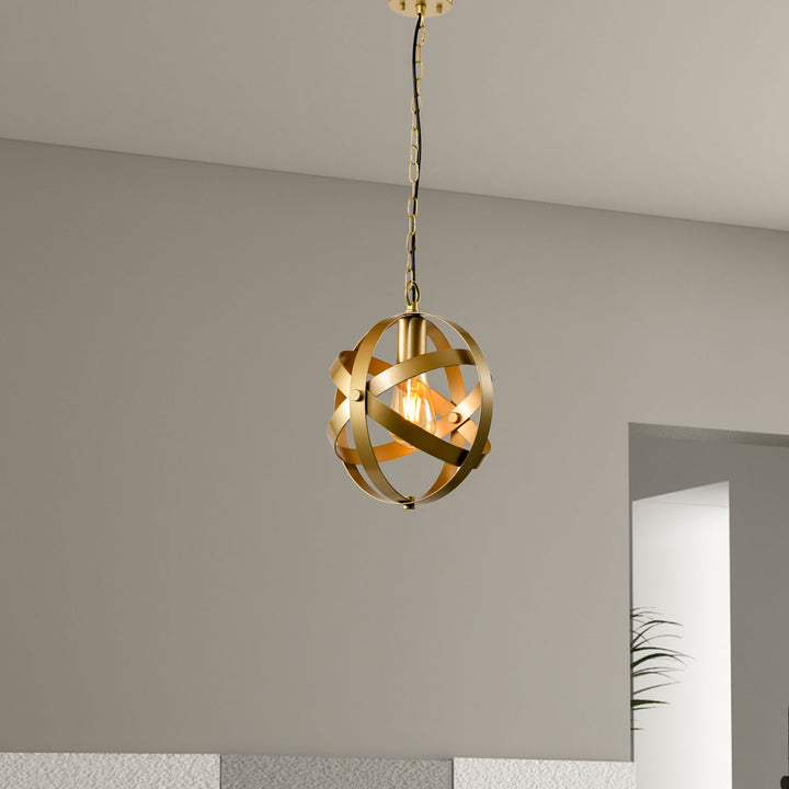 1 - Light Champagne Gold Pendant Light #MX21016