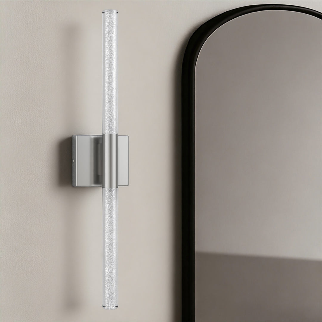 Glint 24''H Dimmable Led Outdoor Sconce With Tempered Glass #7082