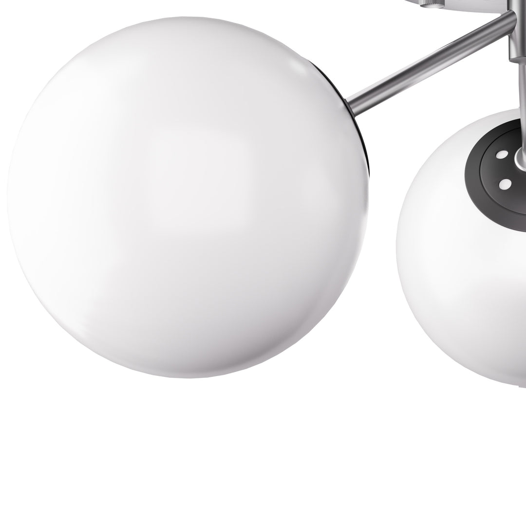 Maxax 3 Globe Ceiling Light 17 Inch Mid Century Modern Semi Flush Mount Ceiling Light Fixture for Bedroom,Living Room,Dinning Room, Foyer, Hallway #19228