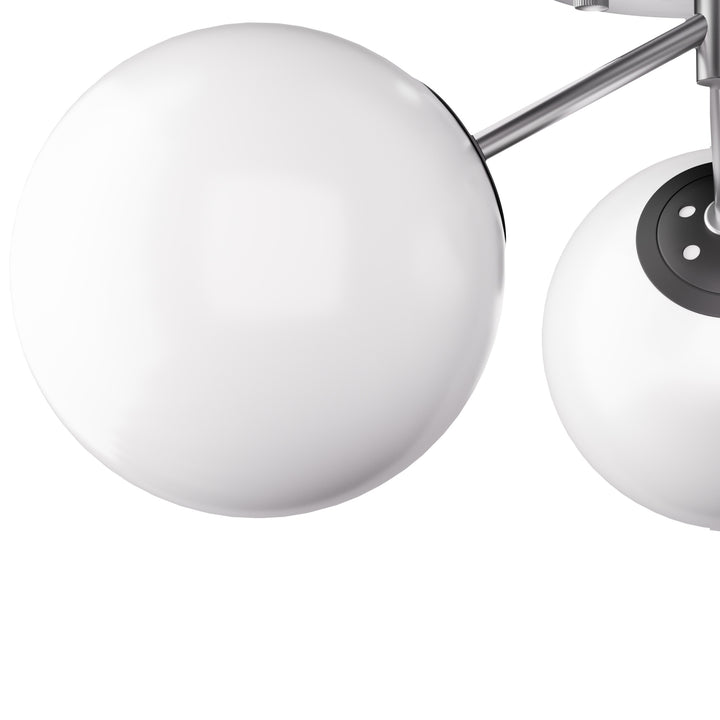 Maxax 3 Globe Ceiling Light 17 Inch Mid Century Modern Semi Flush Mount Ceiling Light Fixture for Bedroom,Living Room,Dinning Room, Foyer, Hallway #19228