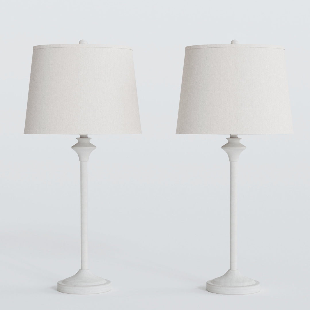 Maxax Metal Buffet Lamp with Oatmeal shade (Set of 2) #T13