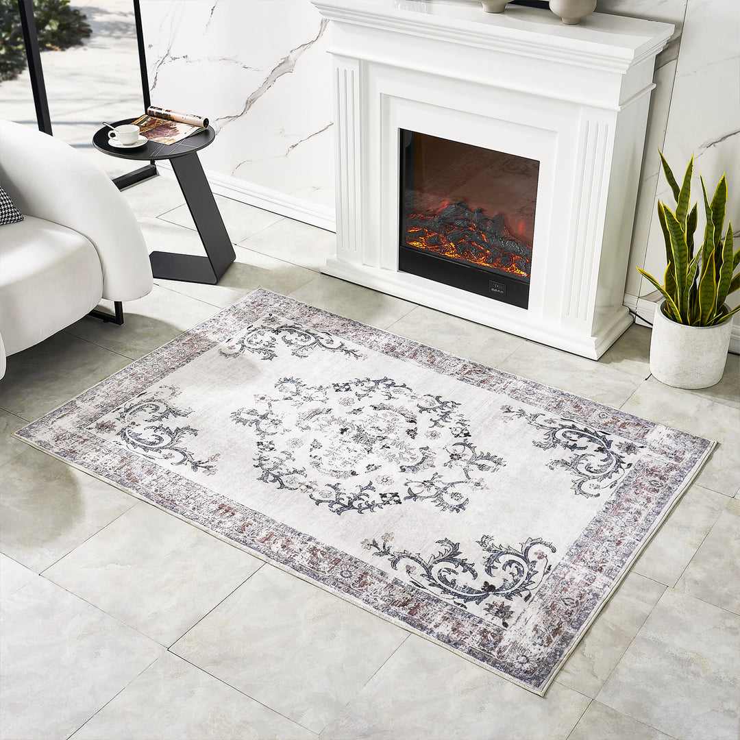 Lobello Faux Cashmere Ornate Rugs