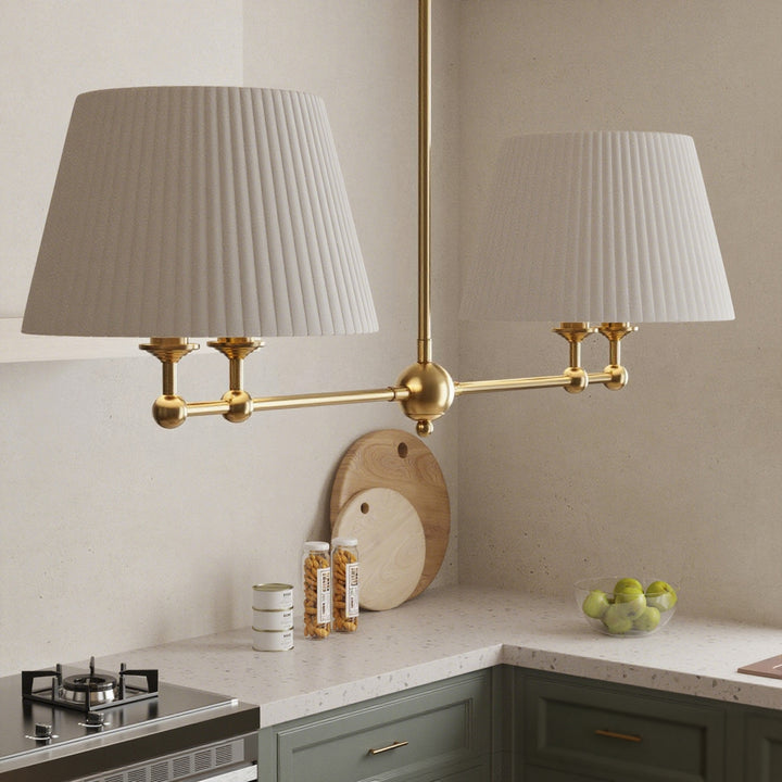 4-Light Dimmable Classic And Traditional Shaded Liner Pendant #19227