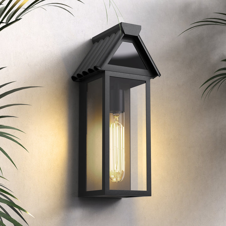 15'' Black Modern Outdoor Wall Sconce #7044