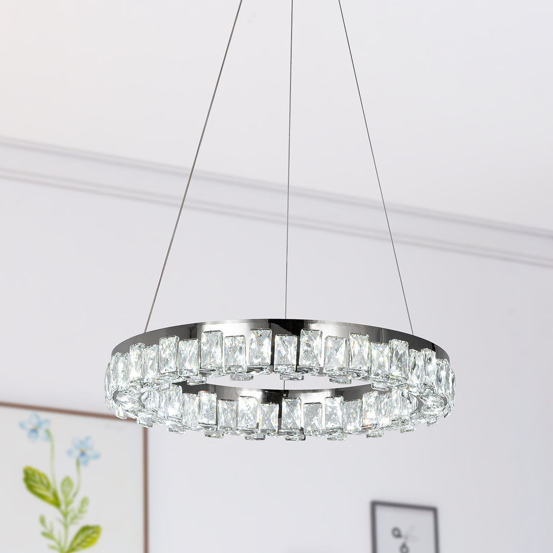 Maxax Dimmable LED Wagon Wheel Chandelier #YX-27