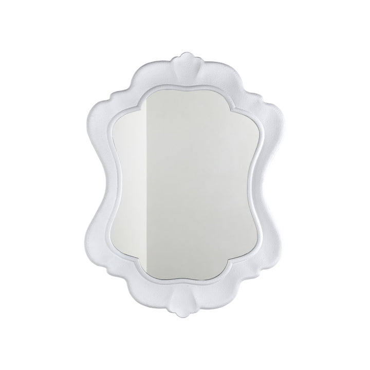 Clarity 32" X 24" Modern White Frame Asymmetrical Wall Mounted Mirror #31016