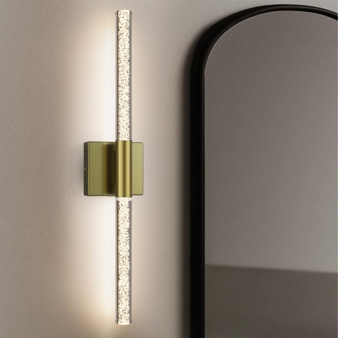 Glint 24''H Dimmable Led Outdoor Sconce With Tempered Glass #7082