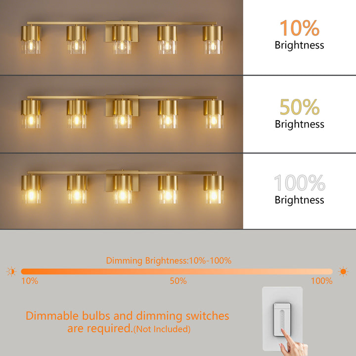 Lumin 3-light Dimmable Vanity Light With Scalloped Metal Shade