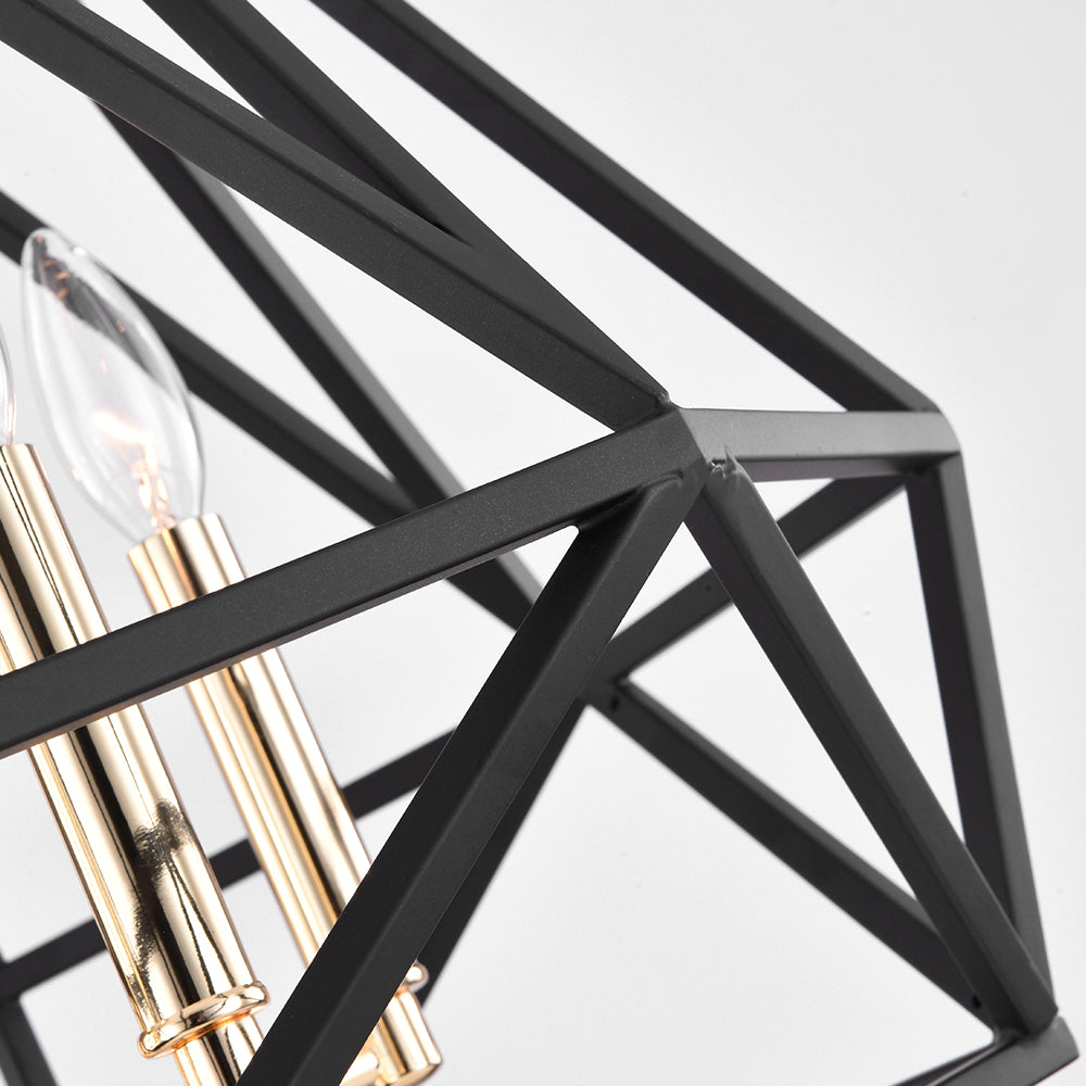 Maxax 5-Light Geometric Model Candle Chandelier  #MX19006-5-P