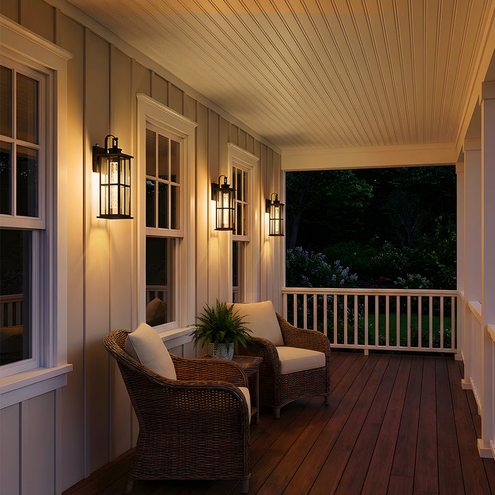 Veranda 20'' H Dimmable Led Black Iron Outdoor Wall Light #OW7108