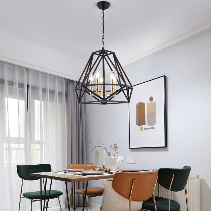 Maxax 5-Light Geometric Model Candle Chandelier #MX19006