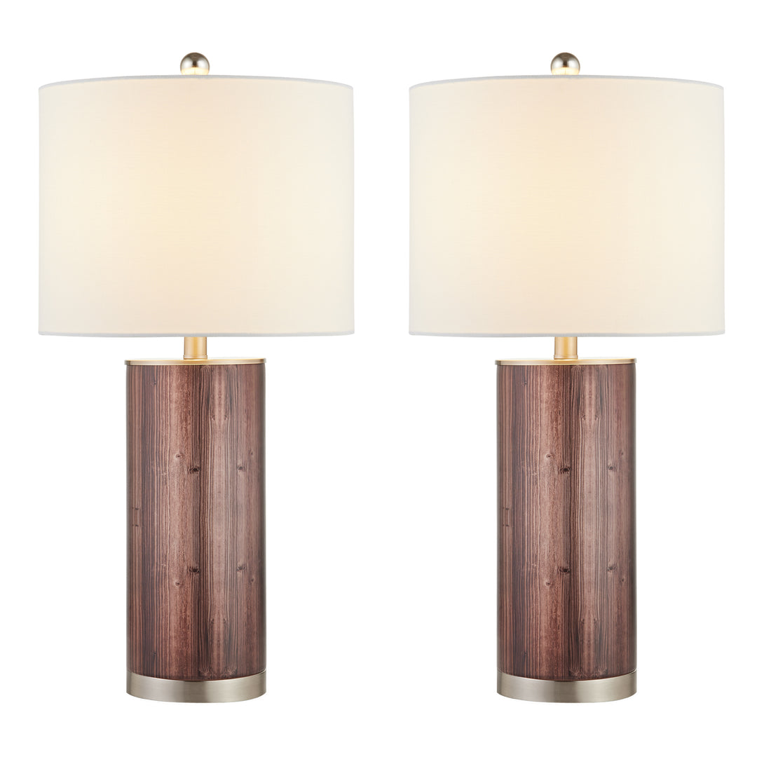 Maxax 25.5in Brown Table Lamp Set (Set of 2) #T95