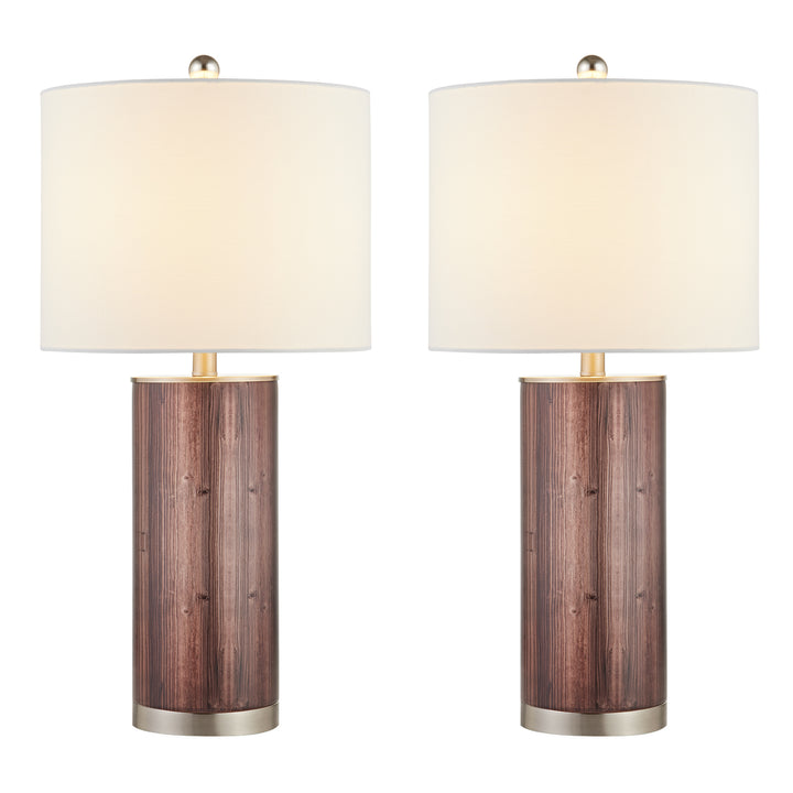 Maxax 25.5in Brown Table Lamp Set (Set of 2) #T95-WG