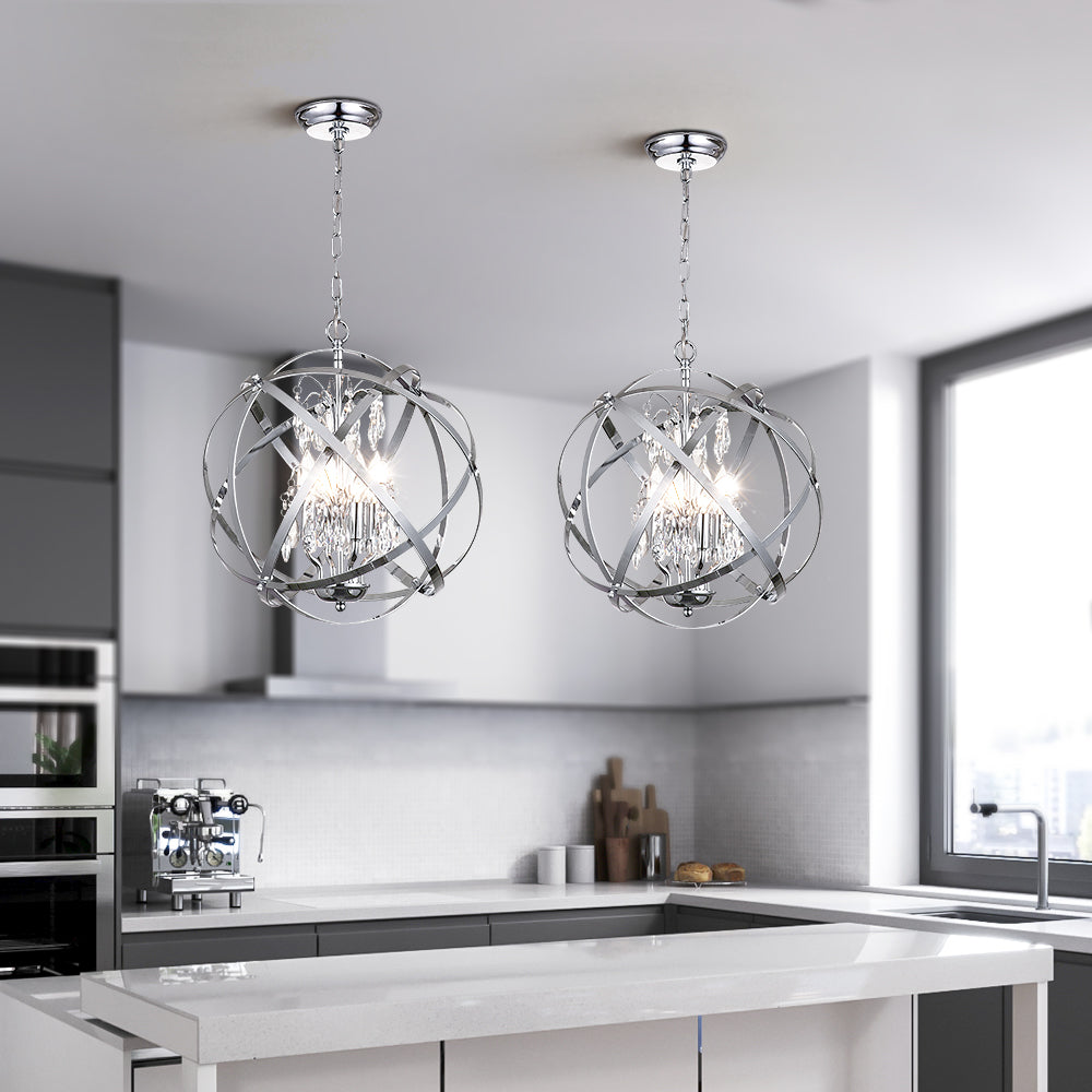 Maxax 4 - Light Dimmable Globe Chandelier #MX19026
