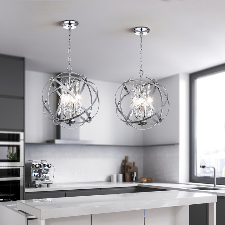 Maxax 4 - Light Dimmable Globe Chandelier #MX19026
