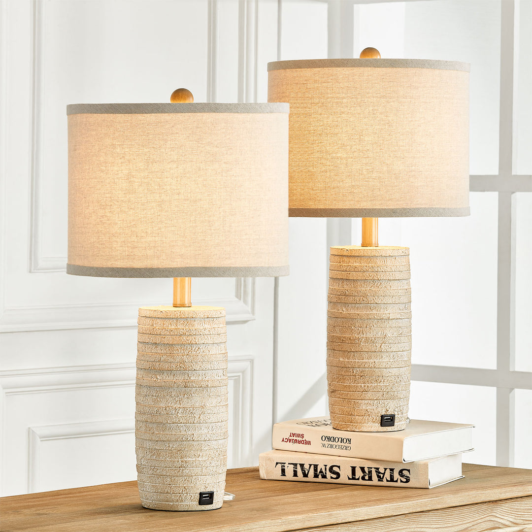 Resin USB Table Lamp (Set of 2) #T188