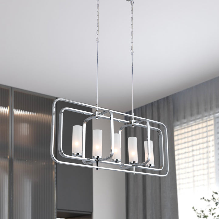 Zaza Designs 5-Light Kitchen Island Linear Pendant #19149