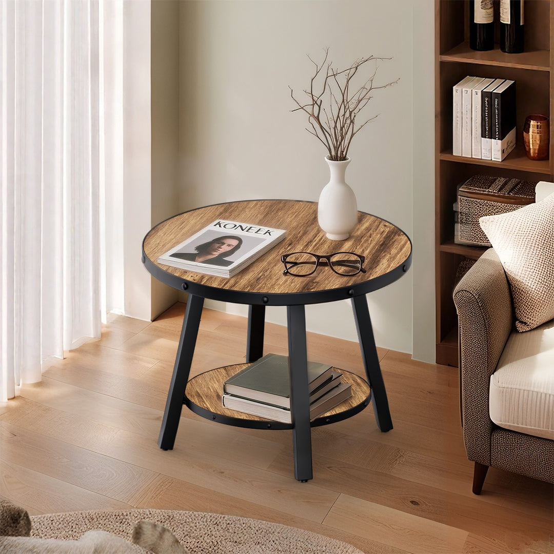 Timeless 23.62'' Vintage Round End Table #30004