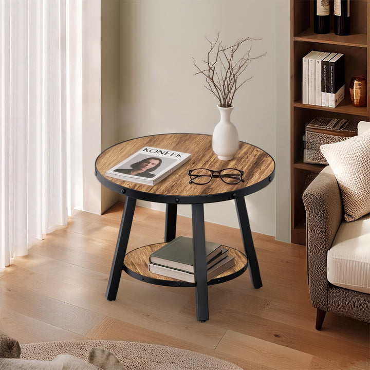 Timeless 23.62'' Vintage Round End Table #30004