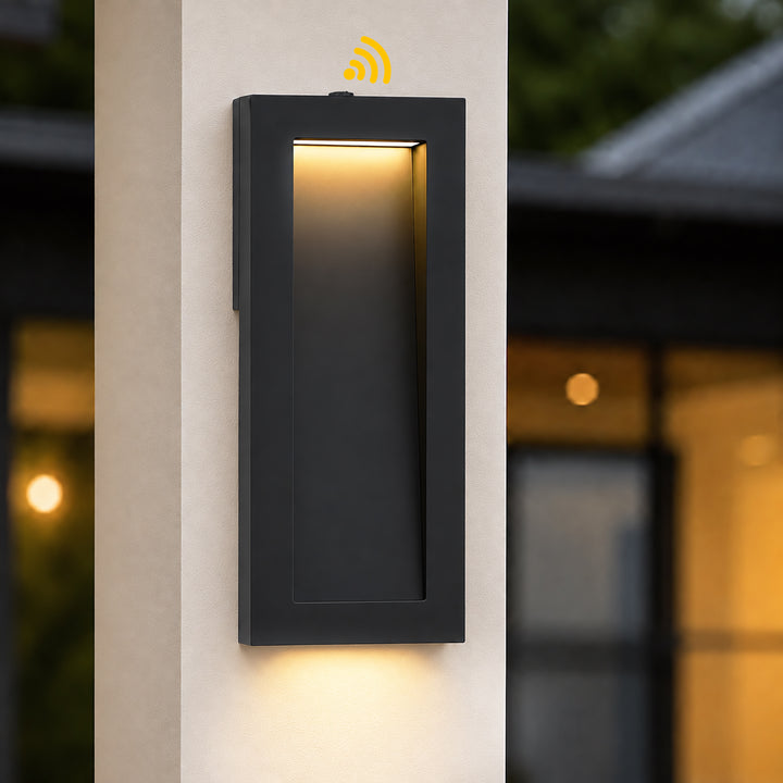 Starlight 15''H Dimmable Led Matte Black Iron Outdoor Wall Light #7085