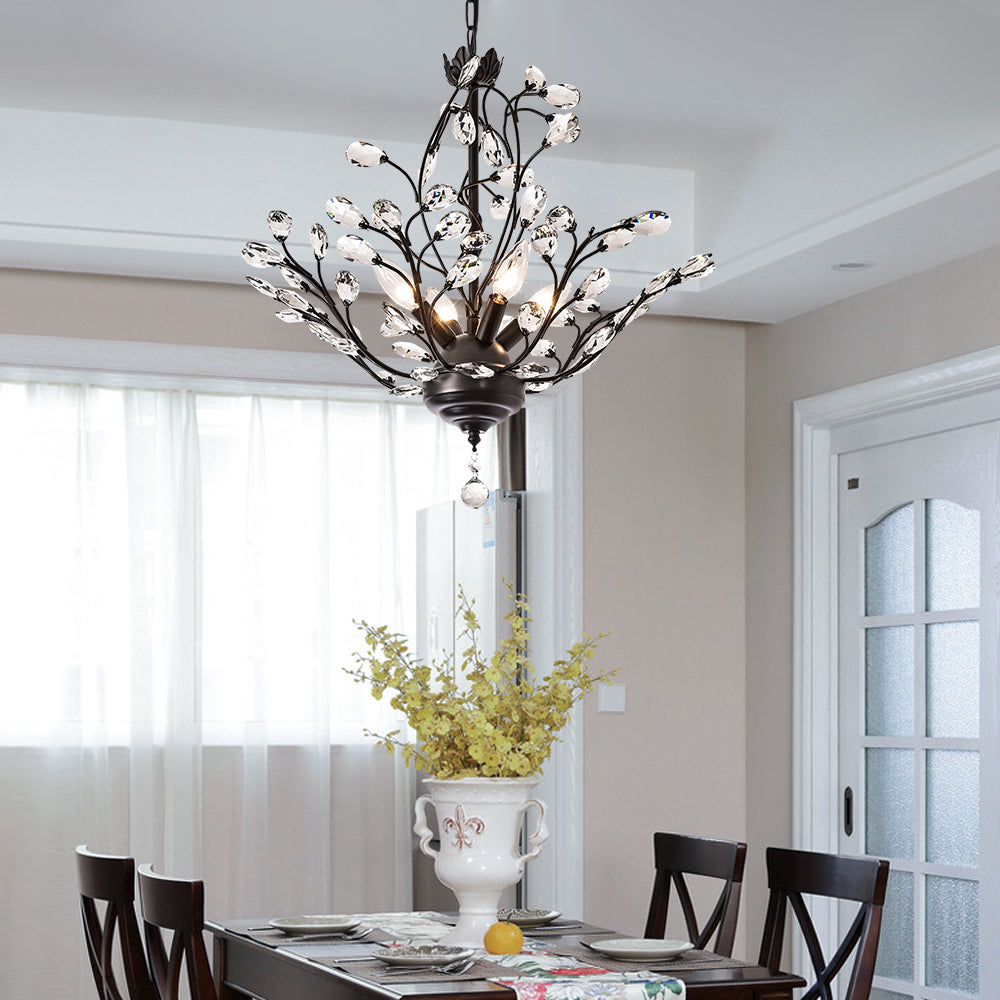 Maxax 4-Light Crystal Chandelier #MX19046-4-P