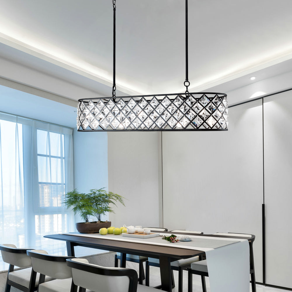 Maxax 5-Light Rectangle Crystal Chandelier #MX19015-5-P