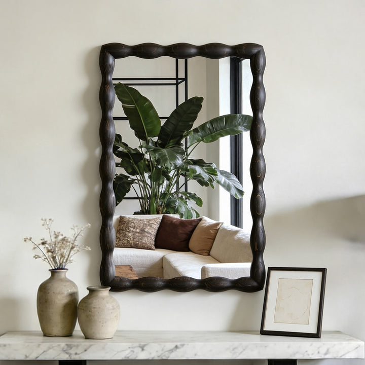Opulence Solid Wood Rectangle Flat Wall Mirror #25032