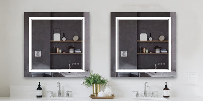 Maxax Modern Frameless Anti-Fog LED Lighted Dimmable Wall Mounted Bathroom Vanity Mirror #MXML01-99