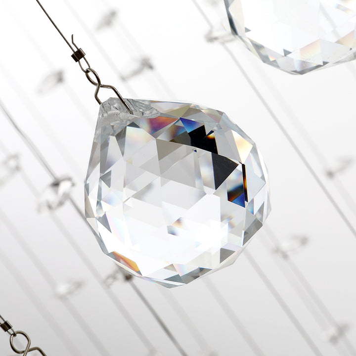 Maxax 8 - Light Unique / Statement Tiered Raindrop Crystal Chandelier #MX16558