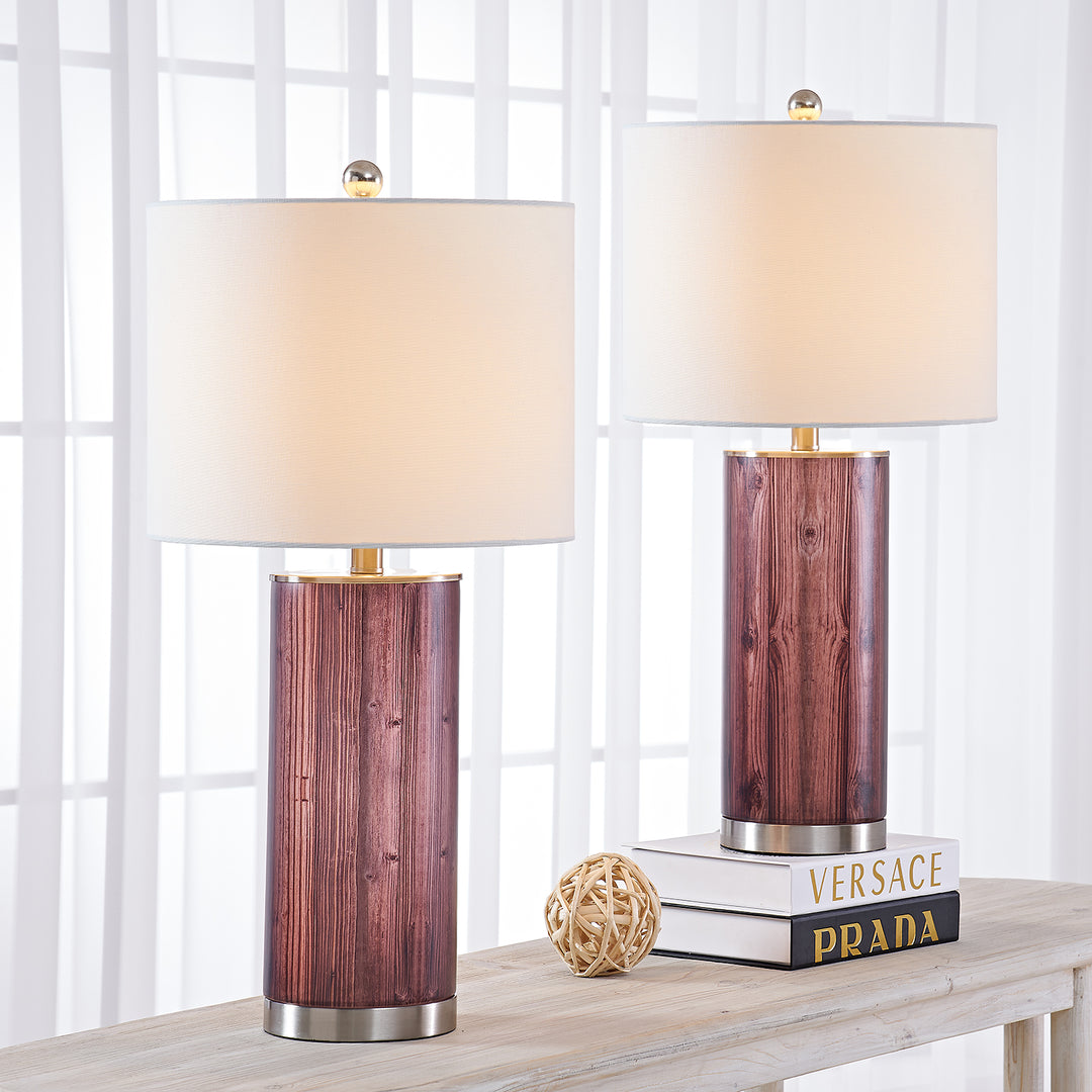 Maxax 25.5in Brown Table Lamp Set (Set of 2) #T95-WG