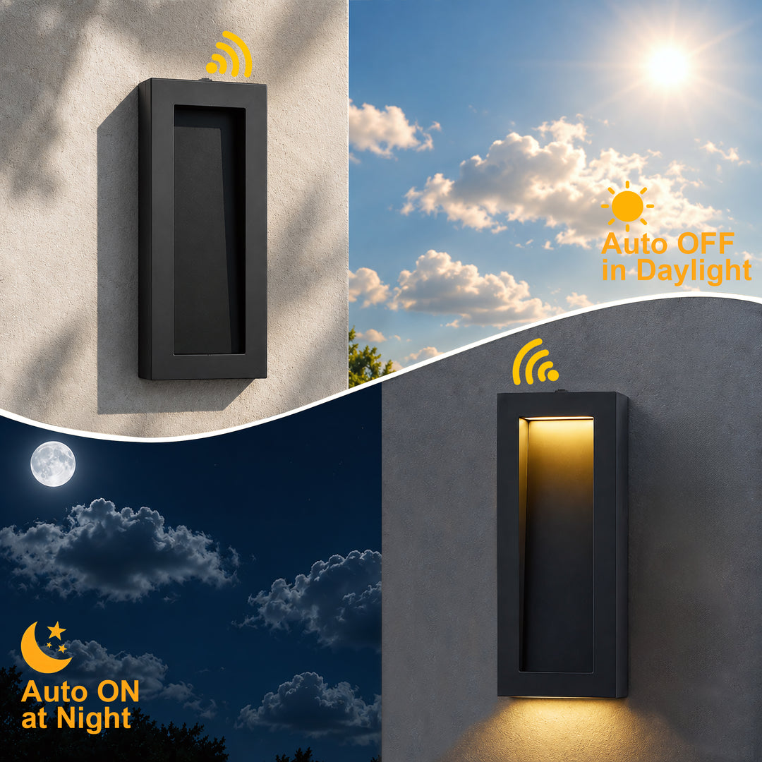 Starlight 15''H Dimmable Led Matte Black Iron Outdoor Wall Light #7085